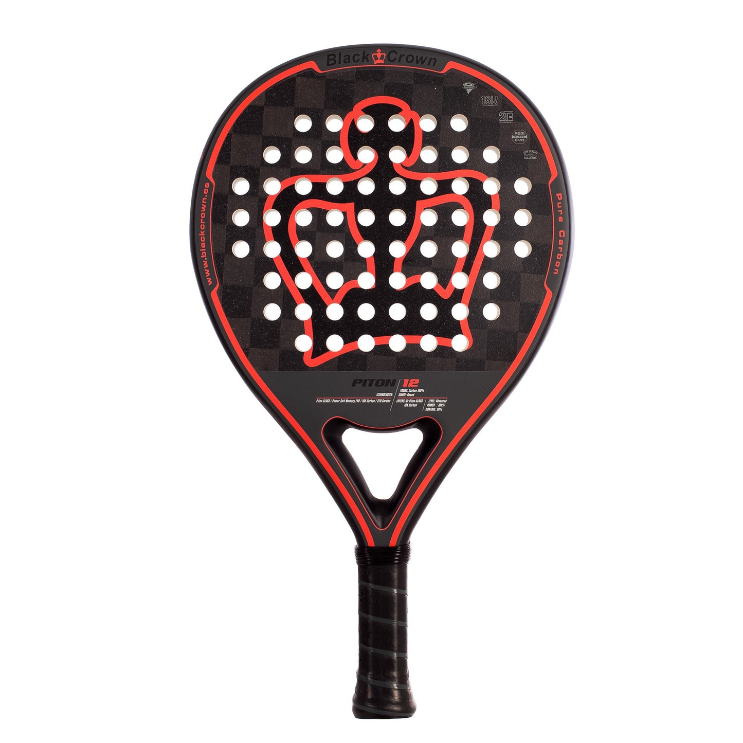 Pala Pádel Black Crown Piton 12k 2024