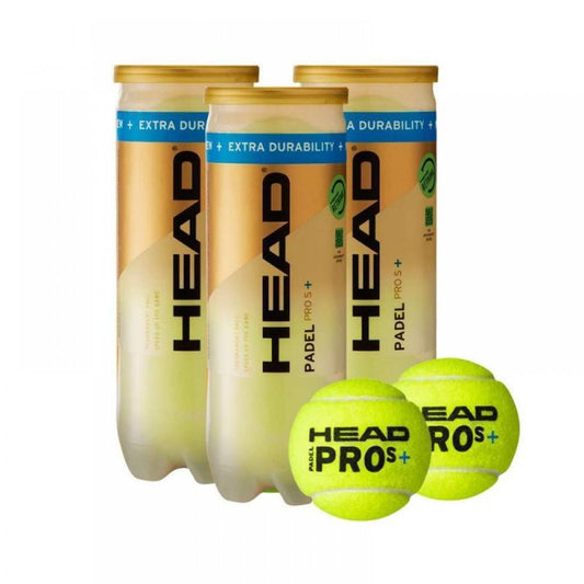 Pack de 3 Botes de Pelotas Head Padel Pro S +