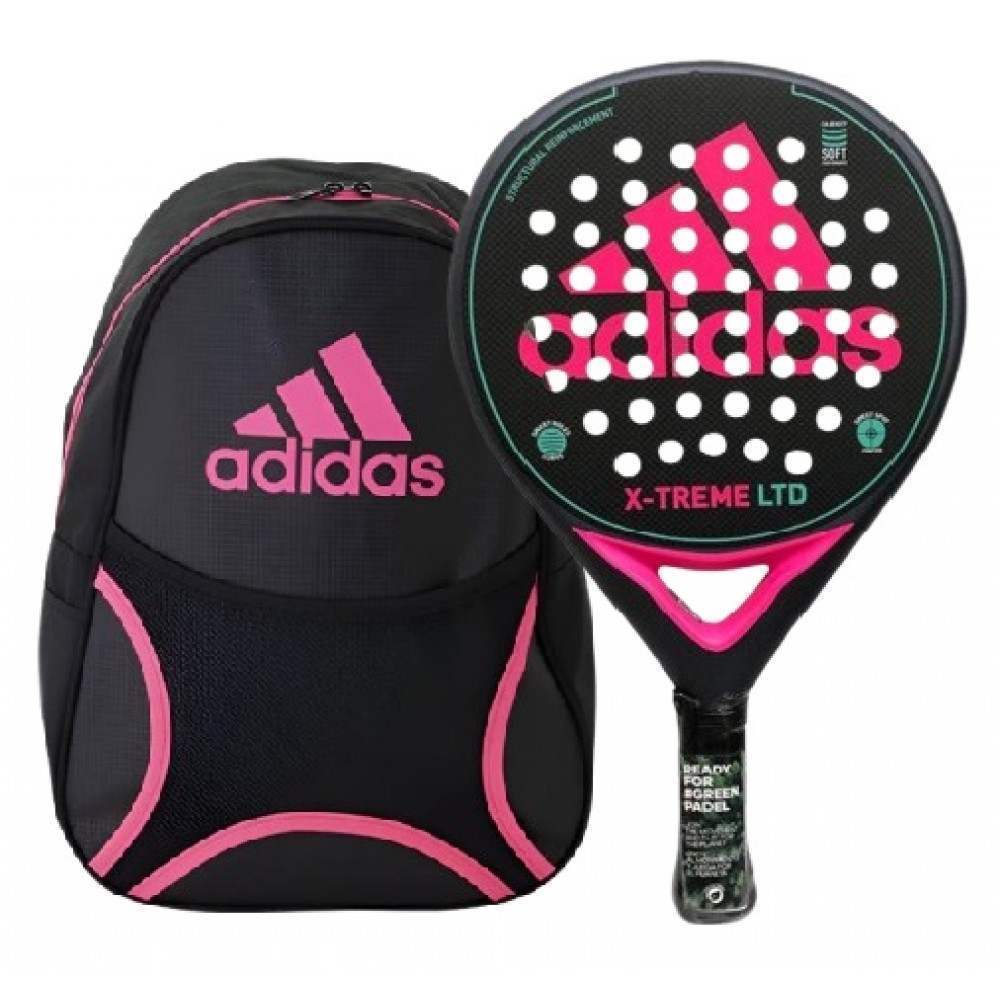 Pala Adidas X-Treme Negro Rosa + Mochila