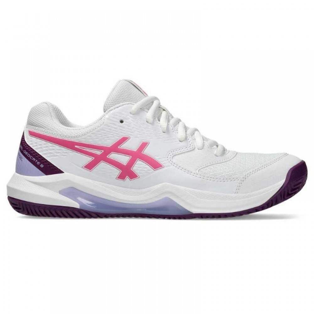 Zapatillas Asics Gel Dedicate 8 Padel Blanco Dragon Fruit Mujer